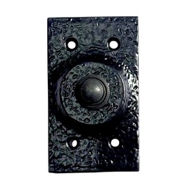 Cast Iron Heavy Duty Bell Push, Black, 3" X 2 ", Fronr Door Bell Antique