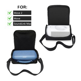 Hzycwgone Travel Bag for Bose New Portable SoundLink Max Speaker, for Sonos Move/Move 2 Smart Speaker, Carrying Case for Sonos Move/Move 2 Charging Station, Cable, Accessories (Black), Black Travel