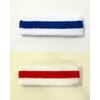 Couver HB80 Tennis Style Striped Terry Sports Headband Regular Size(One