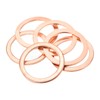 sourcing map 6 Pcs Flat Copper Washers, 33x43x2mm Copper Upgraded