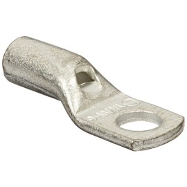 Burndy YAV6C-L Box Hylug Seamless Uninsulated Compression Ring Tongue Terminal, 0.48" Width, 1.31" Length, 1/4 Stud, Large