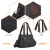 KONO Canvas Handbag Women Shoulder Bag, black, Retro