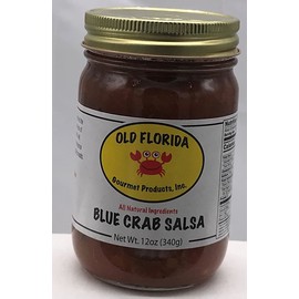 Old Florida Gourmet Blue Crab Salsa - PACK OF 3 in a Gift Box Red 12 oz, pack of 3