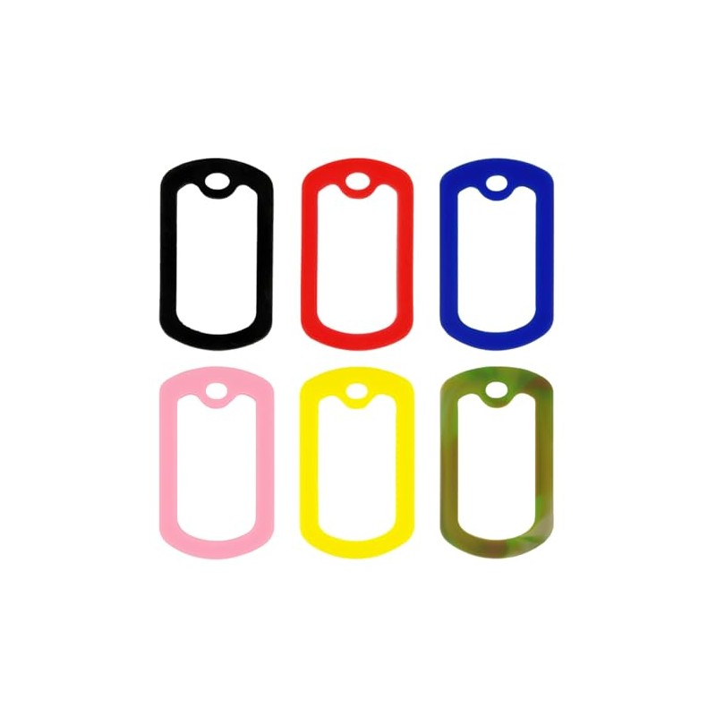 PinMart Blue Military Dog Tags Silencers - Engraved Dog Tag