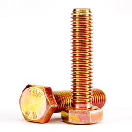 NIULUNBAO M8-1.25 x 30mm Heavy Duty Hexagon Bolts Hex Head Screws, 8.8 Grade Alloy Steel, Galvanized Finish, Metric Machine Fully Threaded, 20PCS