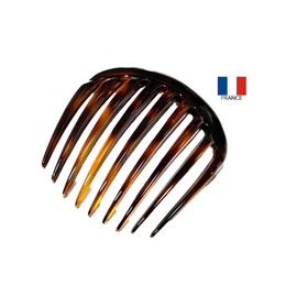 Comb Made in France French Design Comb Straight 9 Pairs 7.5cm (Brown)