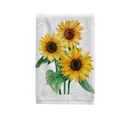 MFTJYO Yellow Sunflower Flower Bathroom Hand Towels for Bathroom Decorative Towels Bathroom Sets of 2 Soft 100 Percent Cotton Towel Set Luxury Bath Towels Face Towel 16" X 30"
