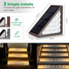 JOFIOS Solar Step Lights for Outside,12pack Solar Stair Lights Outdoor