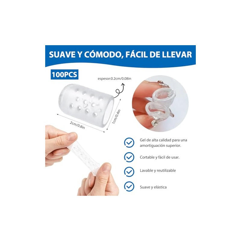 Protector para Dedos de Los Pies, 100 Pcs Separador de