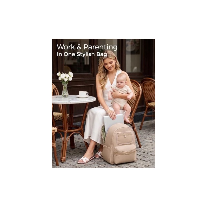 momcozy Diaper Bag Backpack for Travel & Work -Waterproof and