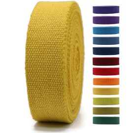 2" & 1.5'' & 1" Cotton Webbing - 5 Yards - 50+ Colors -%100 Natural Cotton - Turkish Woven - Heavy Duty 1 Inch 1.5 Inch 2 Inch Webbing for Sewing Straps Bag Climbing Indoors Craft DIY 11114…