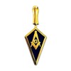 Trowel with Square & Compass Masonic Lapel Pin - [Gold