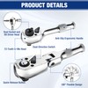 WORKPRO 2-Piece Stubby Handle Ratchet Set with 14 Accessories, 1/4"