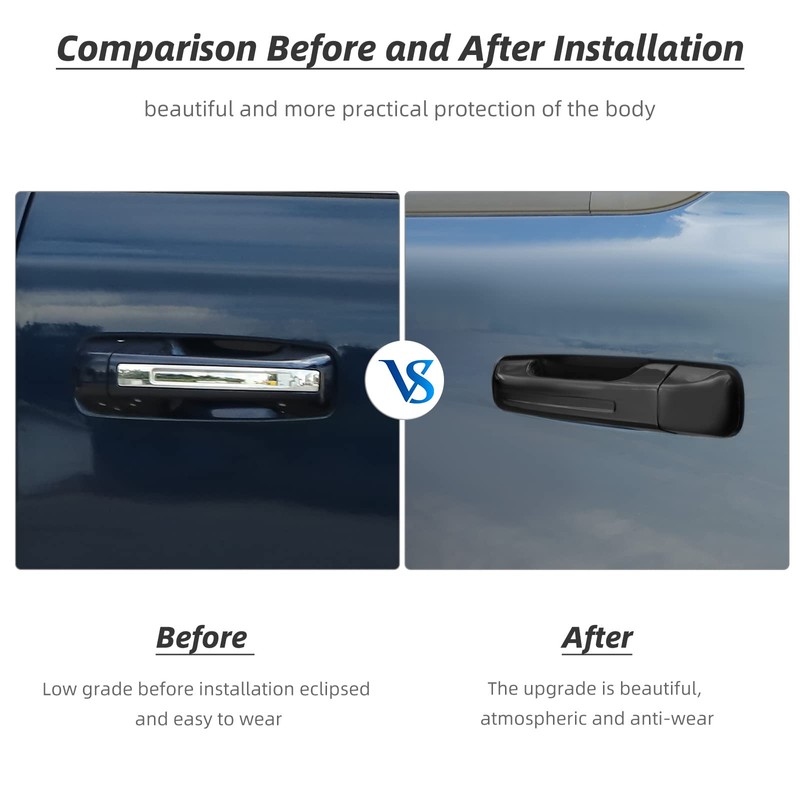 Hoolcar Exterior Door Handle Covers Outside Doorknob Cover for 2018-2024
