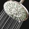 AquaDance 7-inch 6-Setting Rainfall Showerhead with Anti-Microbial Microban Protection from