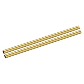 METALLIXITY Brass Tube(4.5mm OD x 0.5mm Wall T x 100mm L) 2Pcs, Straight Tubing - for Home Furnishing, Machinery, DIY Handicraft