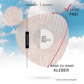 Not Just A Patch Air Freestyle Libre 3 Plus Sensor Plasters (Pack of 20) - Sweat-Resistant, Thin, Strong & Lightweight for Secure Hold and Gentle Protection - 14 Days Wearing Time (Beige)