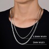 Silver Chain Necklace for Men 2.8mm 26 Inch Sterling Silver