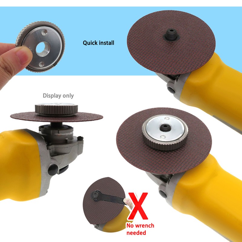2Pcs Angle Grinder Flange Nut Self Locking M14 50mm Alloy