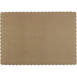 Rupert and Jeoffrey's Trading Co. Manteles individuales de papel, desechables, borde festoneado (café, 50)