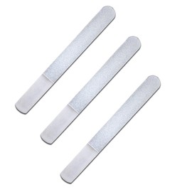 3Pcs Diamond Nail File Stainless Steel Sapphire Nail File Double Side Nail File Metal Fingernail File Manicure Files for Salon Home