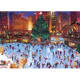 Ravensburger - Rockefeller Christmas - 1000 Piece Jigsaw Puzzle - Enjoy Rockefeller Center During The Holidays - Magical Ice Skating Scene - Premium Quality - Ages 12+