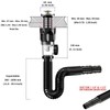 Hshenjhu Sink Drain Fitting Kit, Siphon Sink Set with Pop-Up