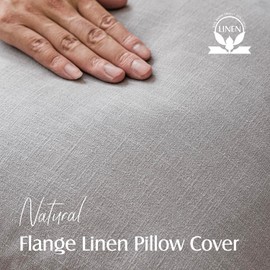 Foindtower Pack of 2, Decorative Linen Soild Throw Pillow Covers Soft Accent Cushion Case Boho Farmhouse Pillowcase for Chair Couch Sofa Bedroom Living Room Home Decor 18 x 18 Inch Light Rustic Gray