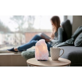 DesertUSA Rose Quartz Dimmable LED Lamp (Rose Quartz, Medium)