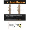 JIASENBAO Brushed Gold Cabinet Pulls 3 Inch Arch Twisted Brass