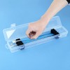 RISLISO Watercolor Paint Brush Holder Organizer Case，Portable Travel Acrylic Clear