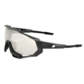 Dweebzilla Gnarly Athletic Wrap Around Shield Sunglasses (Grey Carbon Fiber Frame, Silver Mirror)
