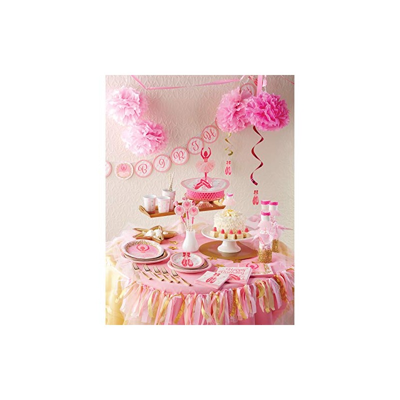 Creative Converting Twinkle Toes Ballerina Paper Party Cups, 9 oz,