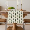 Christmas Tree Table Runner, Green Winter Kitchen Dining Table Decoration