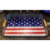Stars and Stripes Galvanized Serving Tray 16 x 10 x