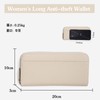 PORRASSO Women's Leather Wallet with RFID Blocking Large Purse Minimalist
