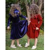 Arshiner Toddler Christmas Dress Navy Blue Velvet Dresses Girls Long