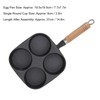 4 Cup Egg Frying Pan, With Wooden Handle For Breakfast