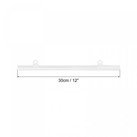sourcing map PVC Poster Rail 30 cm / 12 Inches Transparent with Clips for Poster Map Pack of 2