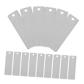TEHAUX 30pcs Stainless Steel Blank Tags Rectangular Metal Engraving Blanks for Jewelry Making Travel and Outdoor Activities Versatile DIY Stamping Labels