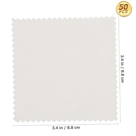 DOITOOL 50Pcs Jewelry Cleaning Cloths Polishing Cloths for Gold for Watches Rings Necklaces Lightweight Portable Jewelry Wiping Cloths