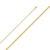 Wellingsale 14K Solid Yellow Gold 1.5mm Open Wheat Chain with