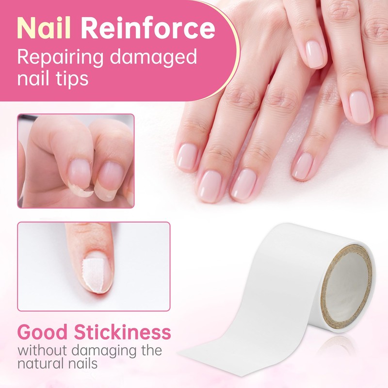 Chrontier Silk Nail Wrap Instant Reinforce Repair Bandage Tape Protector