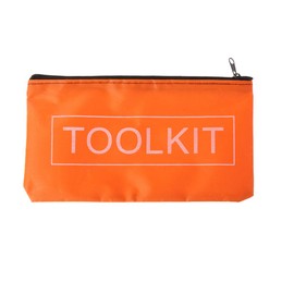 Zeizafa 5 Pieces Zipper Storage Bags Storage Waterproof Oxford Cloth Tool Bag Orange 19.5x10cm/7.7x3.9inches