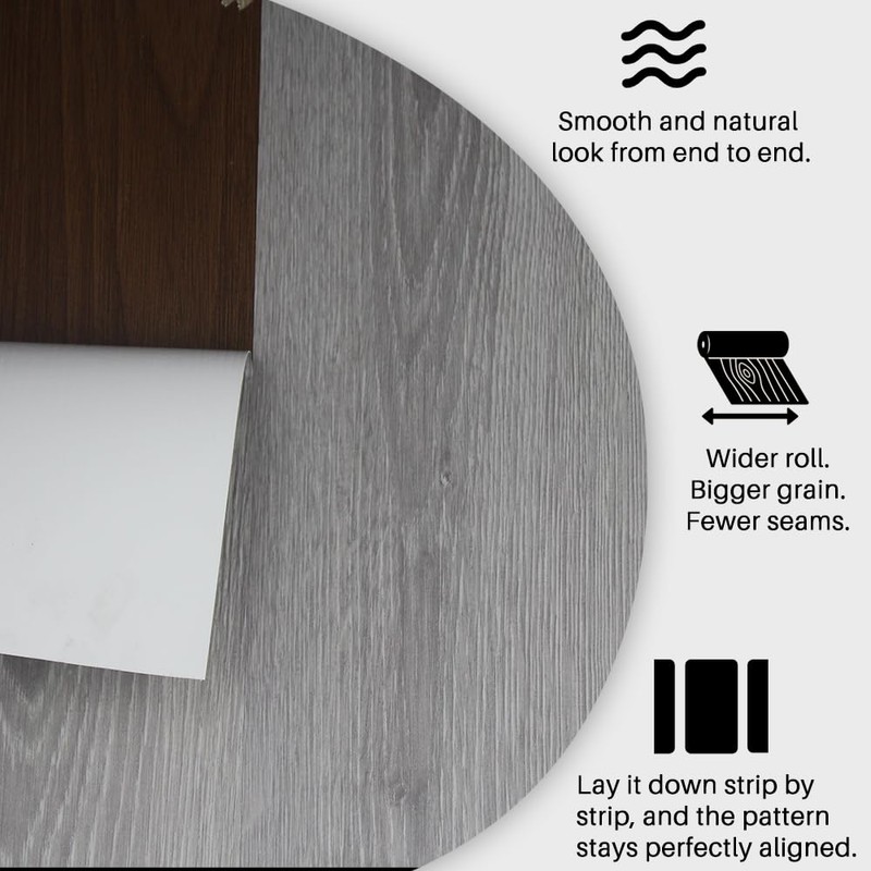 auxua Wood Grain Peel and Stick Floor Tiles – 11.8”