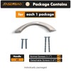 JIASENBAO 10 Pack Brushed Nickel Cabinet Pulls 3 Inch Arch