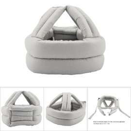 EBTOOLS Protective Helmet for Elderly, Thick Hat, Adjustable Head Protection, Anti-Fall Cap, Head Protection, Breathable, Safe Fall Prevention (Grey)