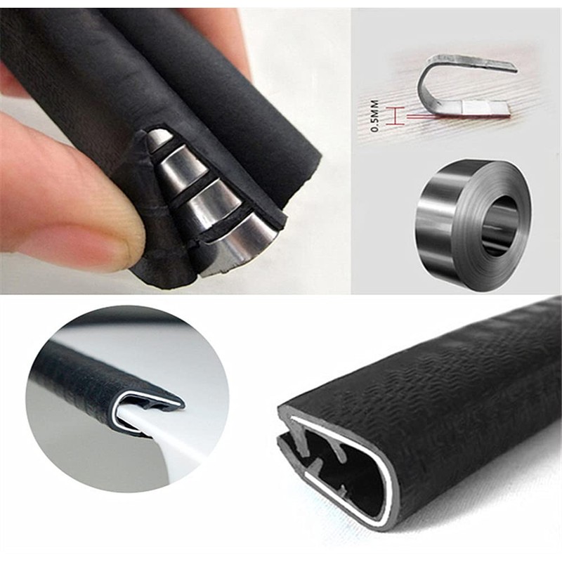 Black PVC Edge Trim, 3.5 Feet (1 Meter), Fits Edge