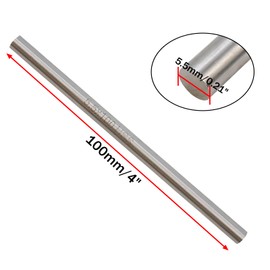 Rannb 5.5mm Dia Round Steel Rod Solid 100mm Length HSS Round Rod Lathe Bar Stock Tool for DIY Craft -5pcs
