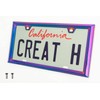 Creathome 3D Neo Chrome License Plate Frames, Pure Zinc Alloy
